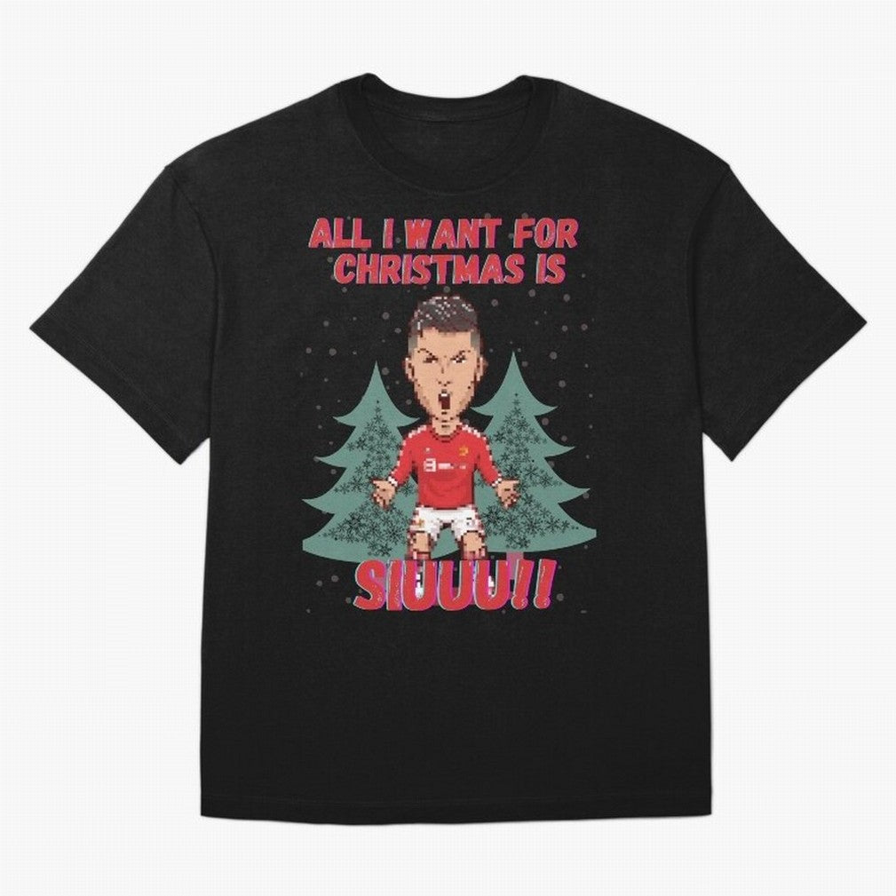 All I Want For Christmas is Siuuu Oversized T-Shirt Carry National Pride through Global Football Passion for FIFA World Cup 2026 Group Stage, Built around CR7 and Messi, Netherlands, Game Day Rituals, Football Legends, Country Pride and the Road to