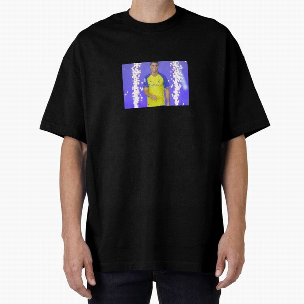CRISTIANO RONALDO AL NASSR Oversized T-Shirt Stand Proud for FIFA World Cup 2026 Made for Messi and Cristiano Ronaldo, Brazil Energy, Goal Celebration Energy, Supporter Heritage, Football Icons and Worldwide Tournament Joy; Made for Die Hard