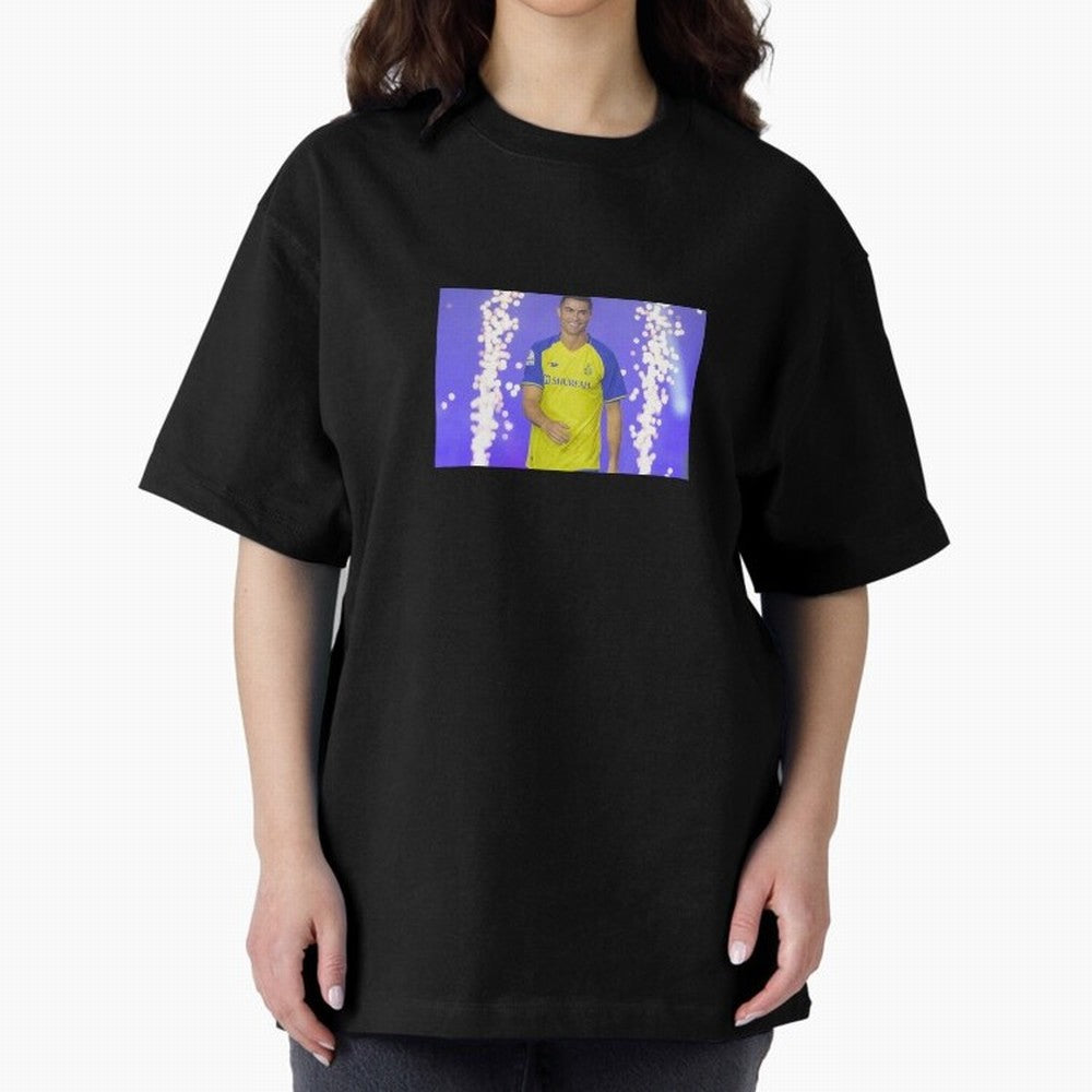 CRISTIANO RONALDO AL NASSR Oversized T-Shirt Stand Proud for FIFA World Cup 2026 Made for Messi and Cristiano Ronaldo, Brazil Energy, Goal Celebration Energy, Supporter Heritage, Football Icons and Worldwide Tournament Joy; Made for Die Hard