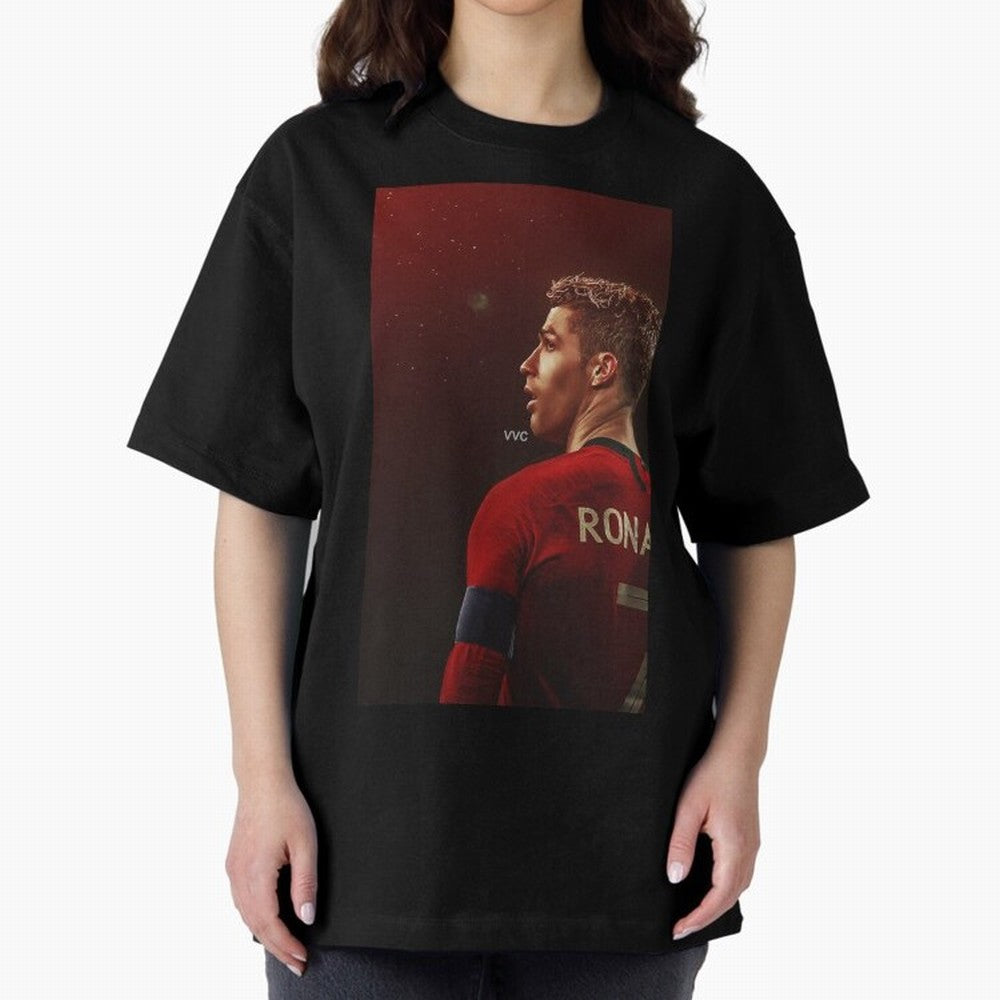 Art Ronaldo Wallpaper Oversized T-Shirt Celebrate Soccer Greatness during Global Football Passion for FIFA World Cup 2026 USA Canada Mexico, Highlighting Messi, England, Supporter Pride, Iconic Celebrations, Legendary Names and Global Match Day