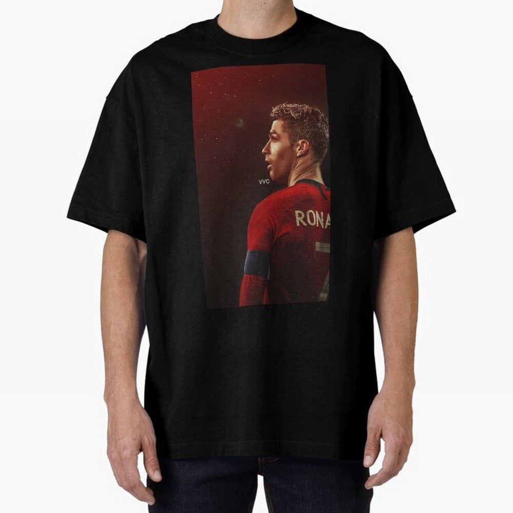 Art Ronaldo Wallpaper Oversized T-Shirt Celebrate Soccer Greatness during Global Football Passion for FIFA World Cup 2026 USA Canada Mexico, Highlighting Messi, England, Supporter Pride, Iconic Celebrations, Legendary Names and Global Match Day