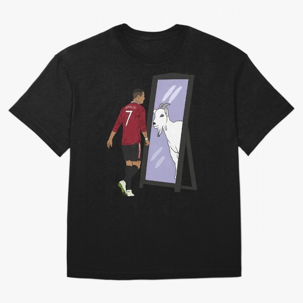 Cristiano Ronaldo Mirror GOAT Oversized T-Shirt Carry National Pride through FIFA World Cup 2026 Highlighting Neymar, Haaland and Cristiano Ronaldo, Portugal, Spain and Germany Energy, Classic Soccer Heritage, Championship Pressure, Fan Loyalty and