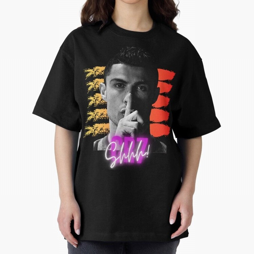 Cristiano Ronaldo cr7 portugal Oversized T-Shirt Cheer through Every Moment of Global Football Passion for FIFA World Cup 2026 USA Canada Mexico, Highlighting Messi, CR7 and Mbappe, Spain and Netherlands, Retro Football Energy, Iconic Rivalries,
