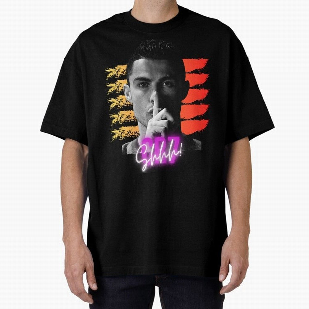 Cristiano Ronaldo cr7 portugal Oversized T-Shirt Cheer through Every Moment of Global Football Passion for FIFA World Cup 2026 USA Canada Mexico, Highlighting Messi, CR7 and Mbappe, Spain and Netherlands, Retro Football Energy, Iconic Rivalries,