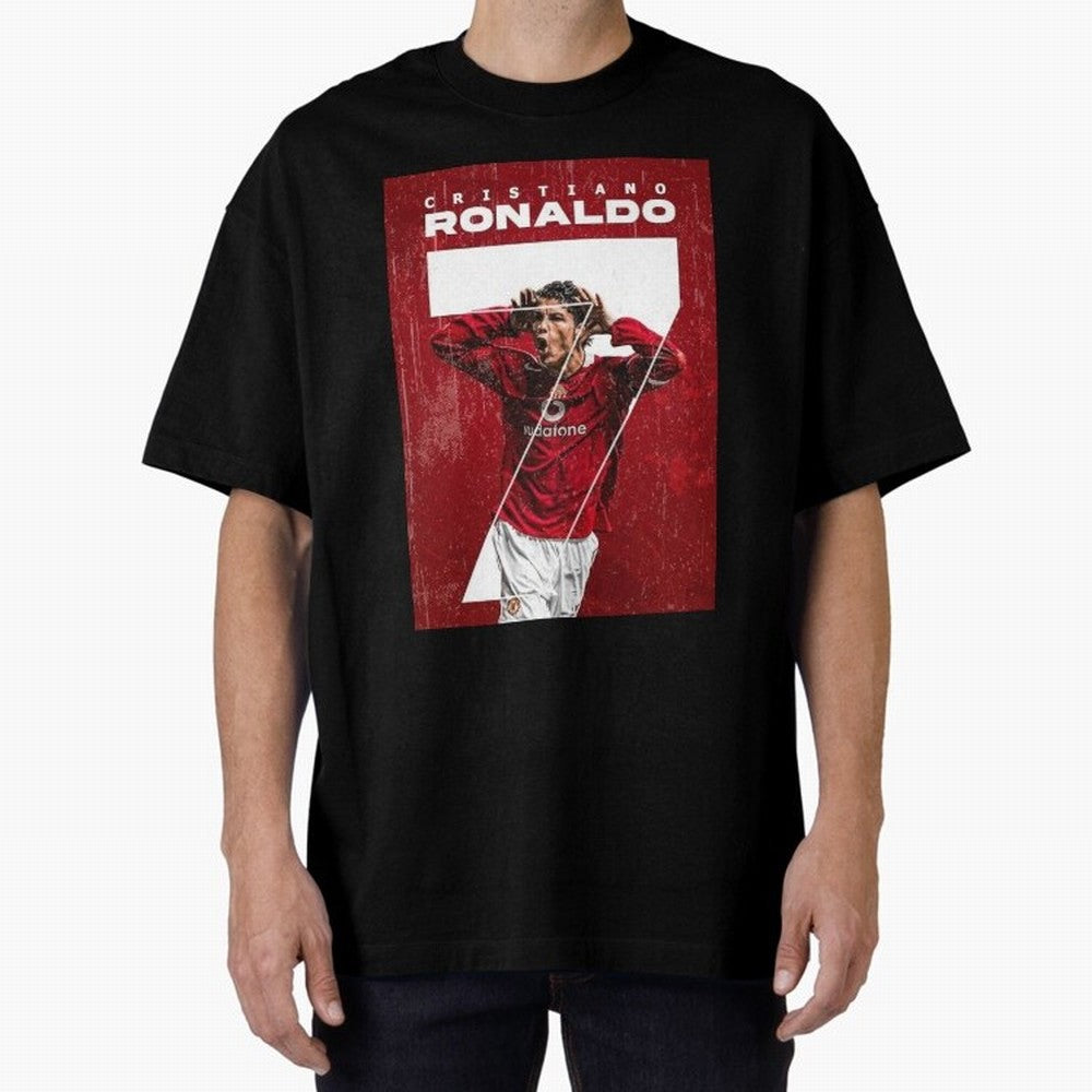 Cristiano Ronaldo Oversized T-Shirt Support Iconic Players in FIFA World Cup 2026 Made for CR7 and Messi, Argentina, France and Brazil Energy, Football History, Final Match Energy, Crowd Noise and Once in a Lifetime Moments; Great for Watch