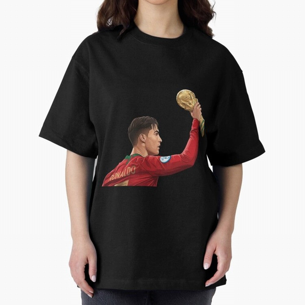 Cristiano Ronaldo Oversized T-Shirt Make Every Kick Count in FIFA World Cup 2026 Group Stage Made for Cristiano Ronaldo, Netherlands Energy, Global Supporter Spirit, Legendary Goals, National Colors and Tournament Celebration; Ideal for Passionate