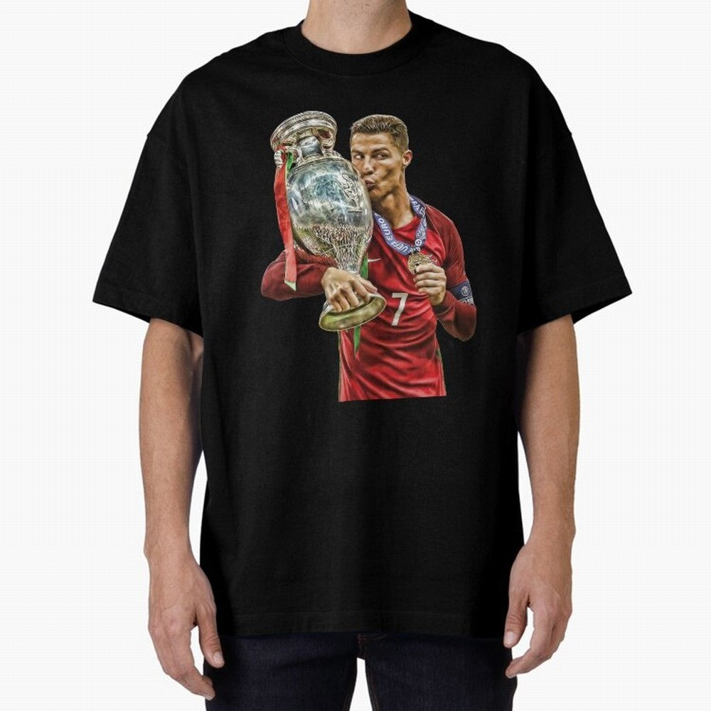 Ronaldo The Lagend Oversized T-Shirt Enjoy FIFA World Cup 2026 USA Canada Mexico Spirit, Connected to Portugal, CR7 and Messi, Vintage Soccer Flavor, Modern Football Stars, National Flags and Final Night Emotion; Ideal for Fans Who Follow Messi,