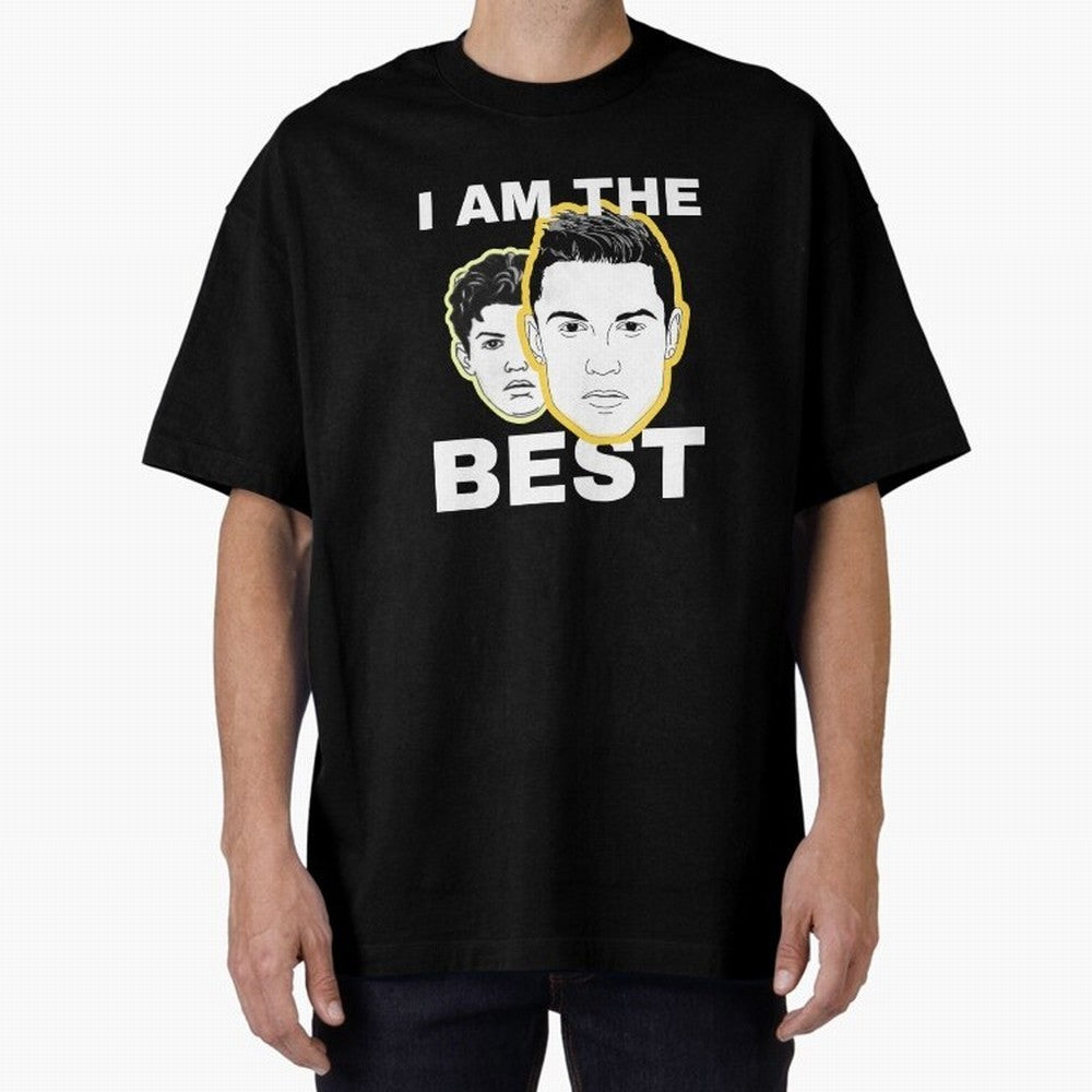 Cristiano Ronaldo - I Am The Best. Oversized T-Shirt Bring Stadium Energy to FIFA World Cup 2026 for Fans of Messi, CR7 and Mbappe and England, France and Netherlands, Bringing Goal Celebration Energy, Supporter Heritage, Football Icons and