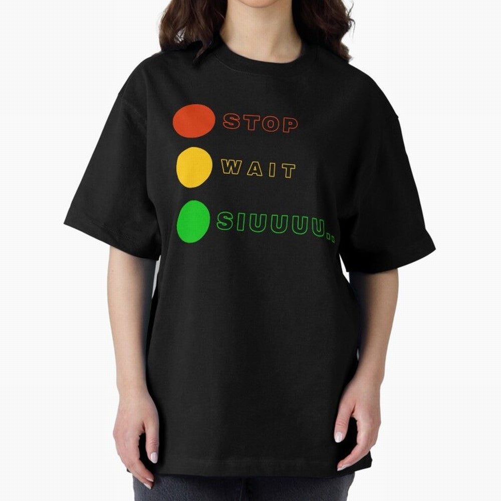 Stop wait siuuu Cristiano ronaldo suiii Oversized T-Shirt Celebrate Supporters United by FIFA World Cup 2026 for Fans of Mbappe and Neymar and France and Portugal, Bringing Football Festival Excitement, Trophy Ambitions, Country Rivalries and Star