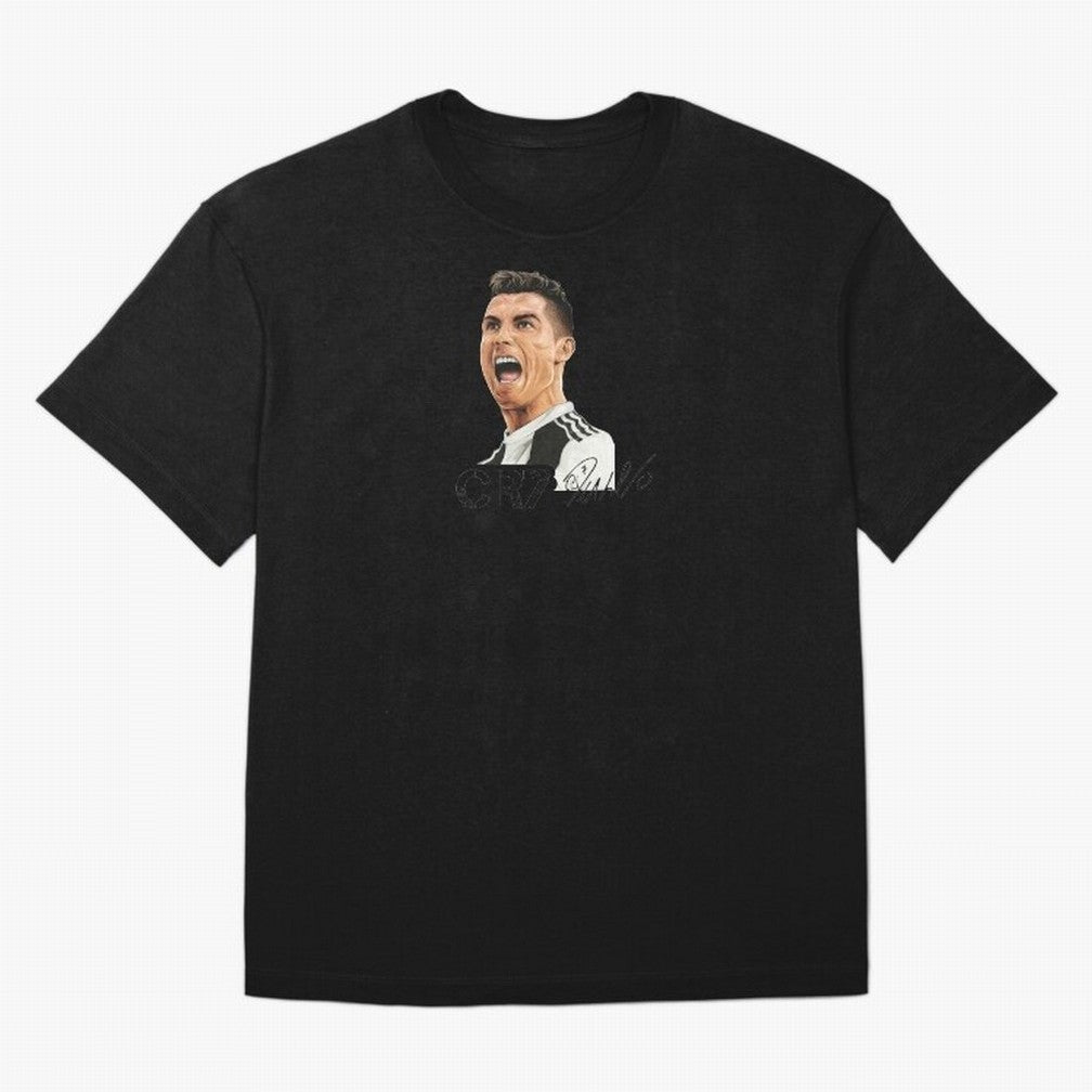 Cr7 Cristiano Ronaldo 7 Oversized T-Shirt Honor Football Greatness during Global Football Passion for FIFA World Cup 2026, Highlighting Cristiano Ronaldo, Haaland and CR7, France, Sports Nostalgia, International Competition, Famous Players and
