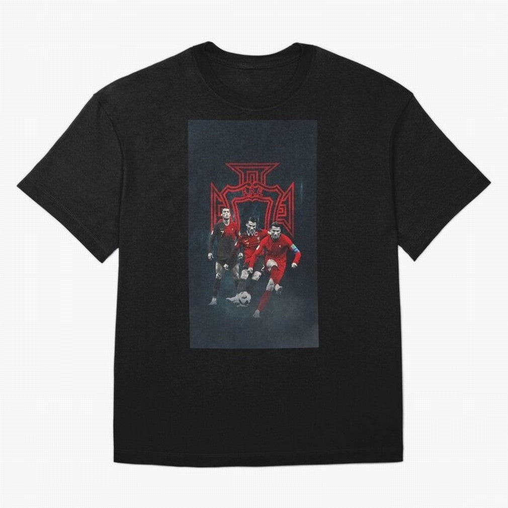 Art CR7 Wallpaper Oversized T-Shirt Celebrate Unforgettable Nights in Match Day Hype around FIFA World Cup 2026 Group Stage, Haaland, Spain, Global Supporter Spirit, Legendary Goals, National Colors and Tournament Celebration; Perfect for People