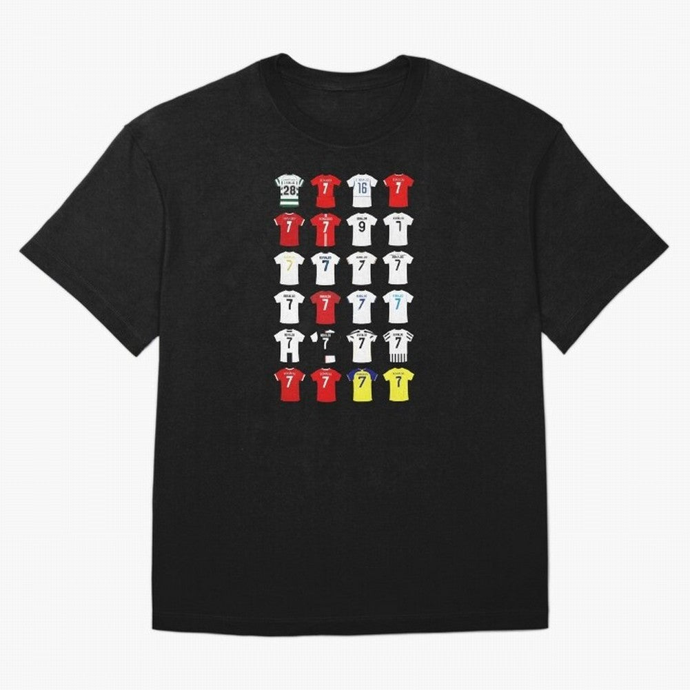 Cristiano Ronaldo Football Shirt Oversized T-Shirt Feel the Trophy Chase of FIFA World Cup 2026 USA Canada Mexico for Fans of Messi and Brazil, Portugal and Argentina, Bringing Vintage Soccer Flavor, Modern Football Stars, National Flags and Final