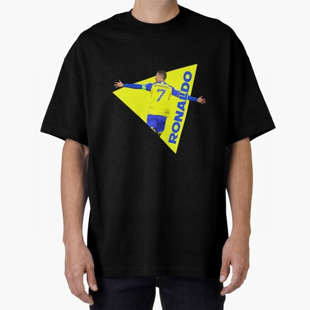 Cristiano Ronaldo Oversized T-Shirt Celebrate Classic Football Spirit in Global Football Passion for FIFA World Cup 2026 USA Canada Mexico, Featuring Messi and Cristiano Ronaldo, England, France and Netherlands, Football Festival Excitement, Trophy