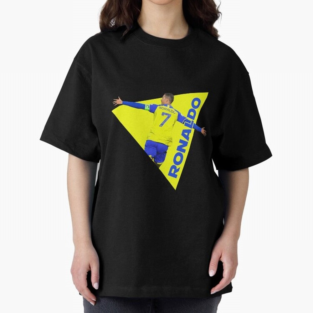 Cristiano Ronaldo Oversized T-Shirt Celebrate Classic Football Spirit in Global Football Passion for FIFA World Cup 2026 USA Canada Mexico, Featuring Messi and Cristiano Ronaldo, England, France and Netherlands, Football Festival Excitement, Trophy