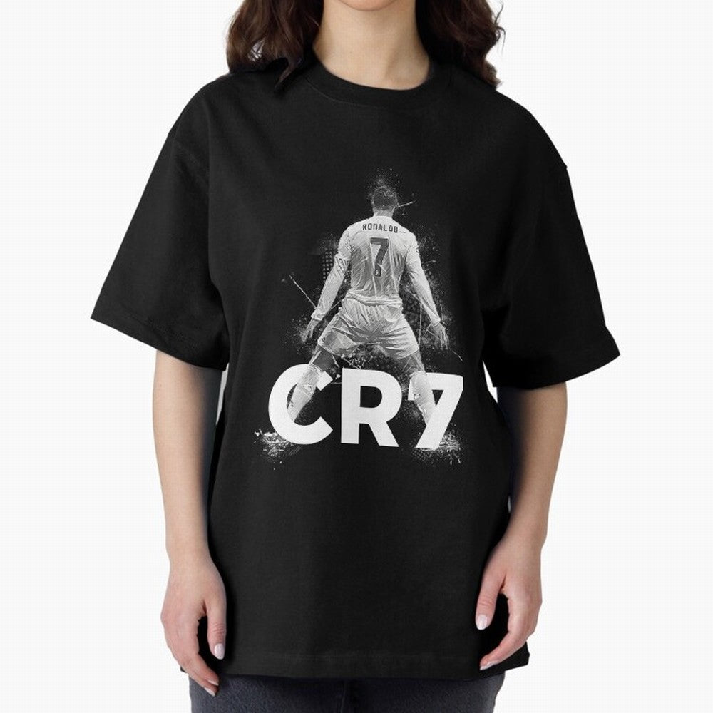 Cristiano Ronaldo CR7 Oversized T-Shirt Turn Up for FIFA World Cup 2026 Spirit, Celebrating Brazil, Portugal and Argentina, Neymar, Goal Celebration Energy, Supporter Heritage, Football Icons and Worldwide Tournament Joy; Made for Collectors Who