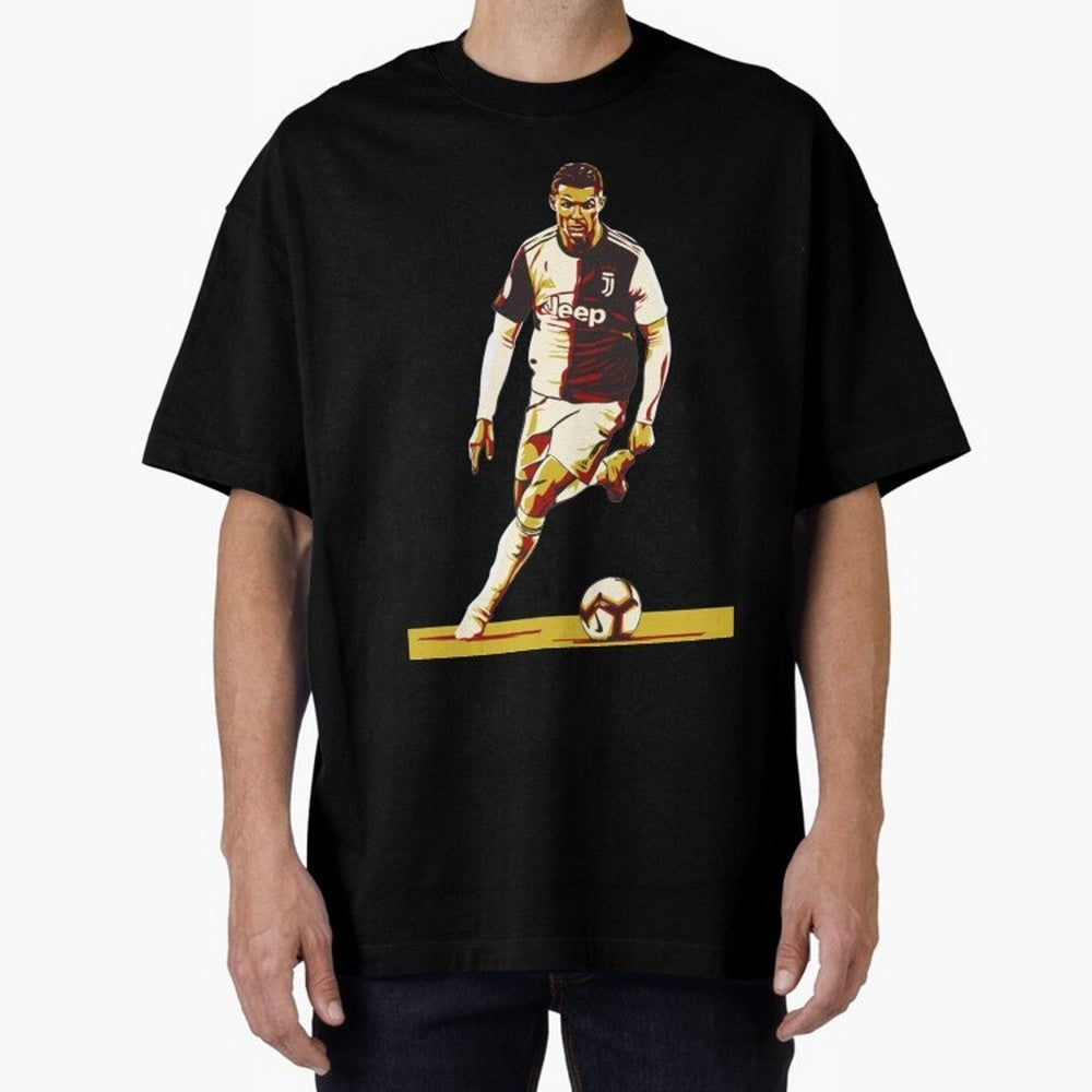 Cristiano Ronaldo Ronaldo Oversized T-Shirt Celebrate Classic Football Spirit in FIFA World Cup 2026 Group Stage for Fans of Messi and Brazil, Bringing Goal Celebration Energy, Supporter Heritage, Football Icons and Worldwide Tournament Joy; Made