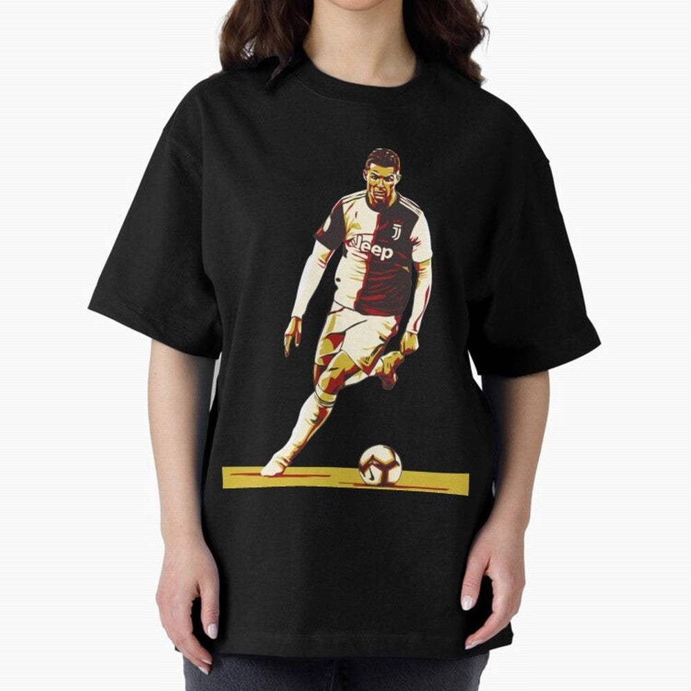 Cristiano Ronaldo Ronaldo Oversized T-Shirt Celebrate Classic Football Spirit in FIFA World Cup 2026 Group Stage for Fans of Messi and Brazil, Bringing Goal Celebration Energy, Supporter Heritage, Football Icons and Worldwide Tournament Joy; Made