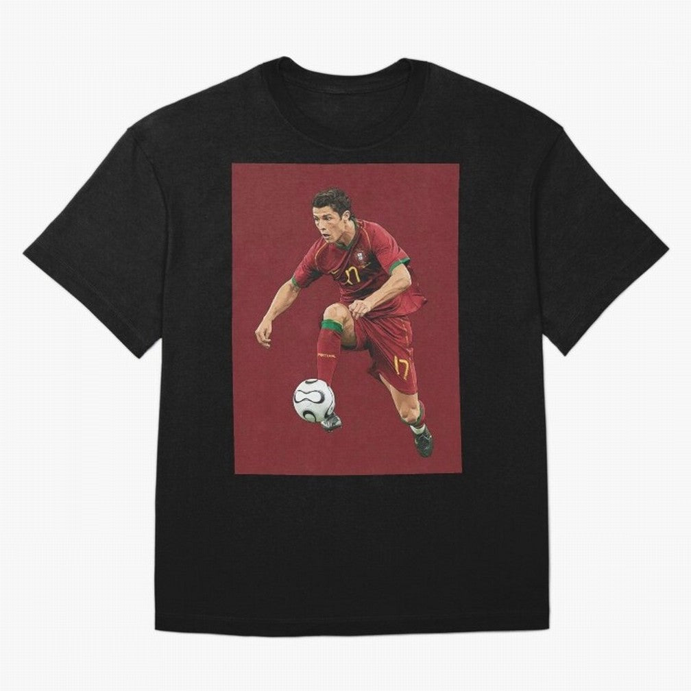 Ronaldo Oversized T-Shirt Spotlight FIFA World Cup 2026 Spirit, Filled with England and Germany, CR7, Retro Football Energy, Iconic Rivalries, Trophy Chase Drama and Stadium Atmosphere; Perfect for Supporters Who Want Bold Football Energy, Global