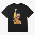 Cristiano Ronaldo - CR 7 Celebration Oversized T-Shirt Represent Global Football Passion for FIFA World Cup 2026, Capturing Messi and Cristiano Ronaldo, Netherlands, Worldwide Fan Energy, Dramatic Goals, Stadium Lights and Championship