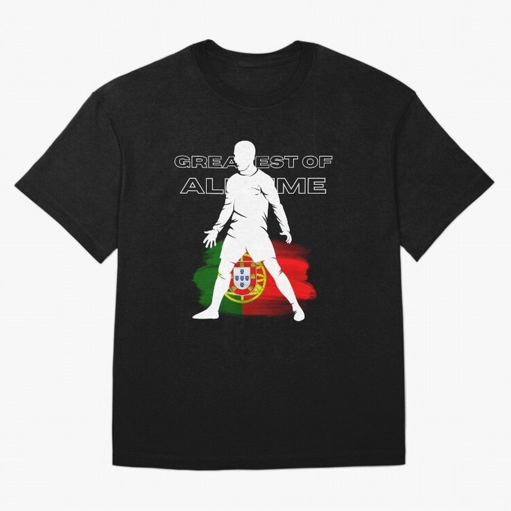 Cristiano Ronaldo Portugal Greatest Of All Time Oversized T-Shirt Fuel Your Fan Pride for FIFA World Cup 2026 Group Stage Spirit, with France, Messi, Football History, Final Match Energy, Crowd Noise and Once in a Lifetime Moments; Created for