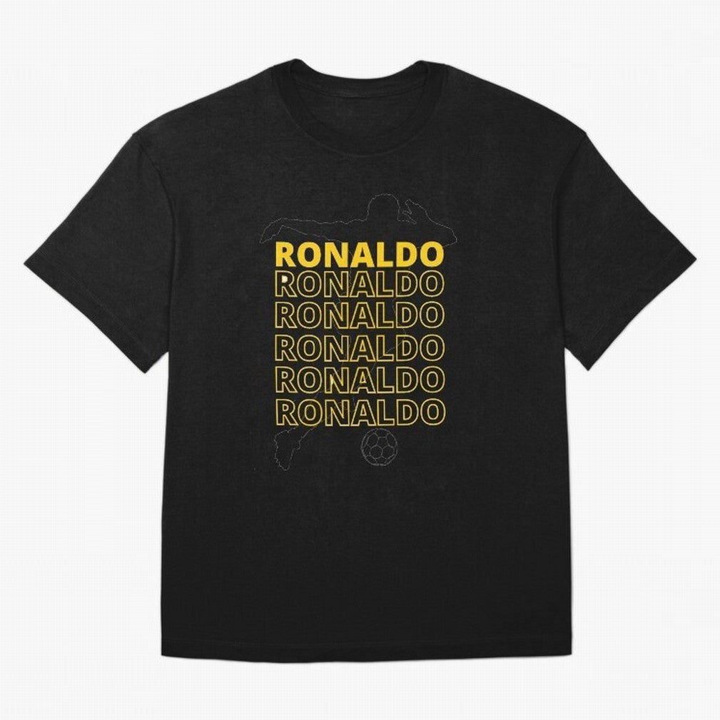 Ronaldo Oversized T-Shirt Relive Match Day Hype around FIFA World Cup 2026 USA Canada Mexico, Cristiano Ronaldo, Haaland and CR7, England and Germany, Sports Nostalgia, International Competition, Famous Players and Unforgettable Victories; Ideal