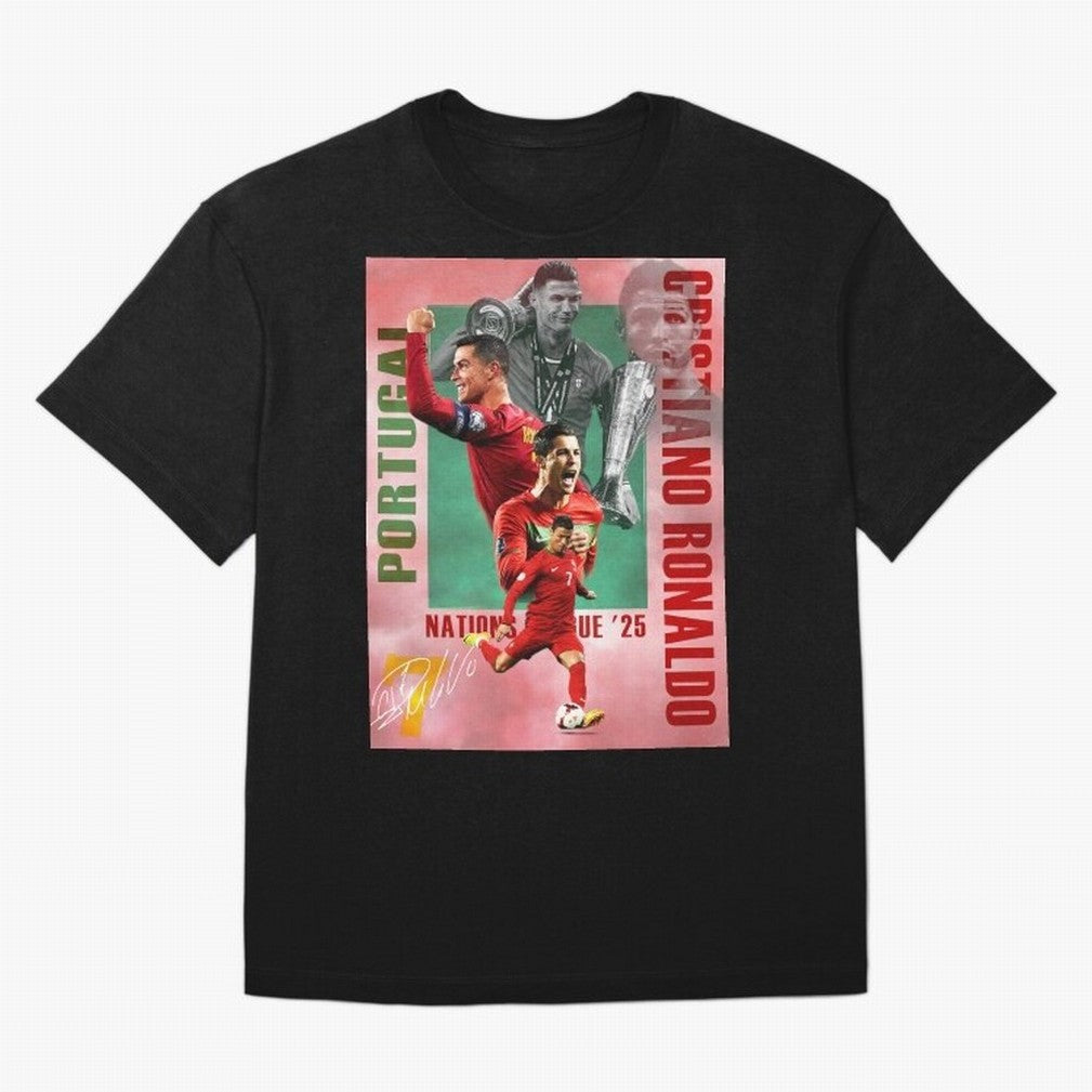 Cristiano Ronaldo Portugal Football Legend Oversized T-Shirt Show Your Tournament Heart for Global Football Passion for FIFA World Cup 2026 Group Stage, Driven by Haaland, France, Goal Celebration Energy, Supporter Heritage, Football Icons and