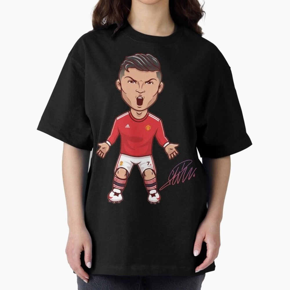 Cristiano Ronaldo CR7 Signature Oversized T-Shirt Turn Up for the FIFA World Cup 2026 Group Stage Journey through Haaland Highlights, England Pride, Global Supporter Spirit, Legendary Goals, National Colors and Tournament Celebration; Built for