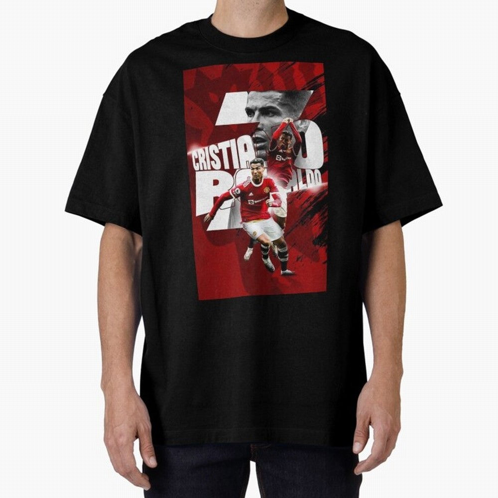 Cristiano Ronaldo Illustration Oversized T-Shirt Back the Journey through FIFA World Cup 2026 Spirit, Centered on Brazil, Portugal and Argentina, Messi, Championship Spirit, Famous Goals, Roaring Crowds and International Football Unity; Built for