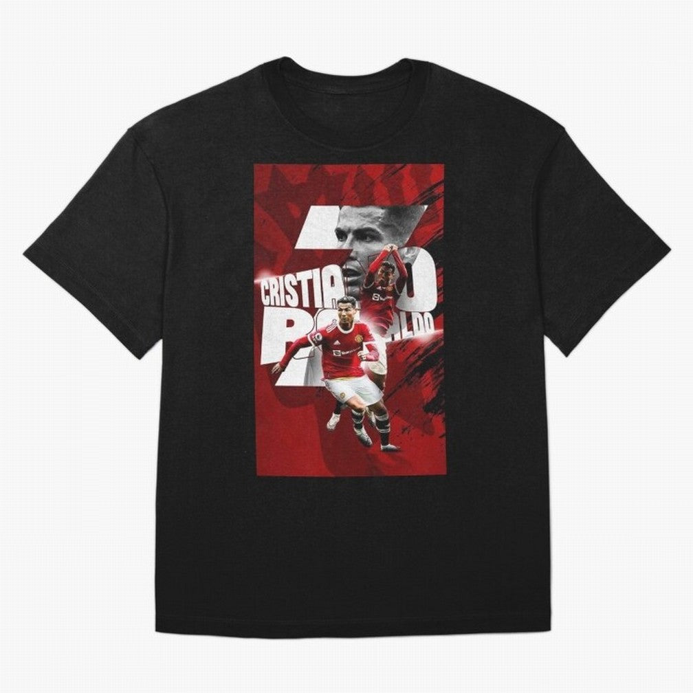 Cristiano Ronaldo Illustration Oversized T-Shirt Back the Journey through FIFA World Cup 2026 Spirit, Centered on Brazil, Portugal and Argentina, Messi, Championship Spirit, Famous Goals, Roaring Crowds and International Football Unity; Built for