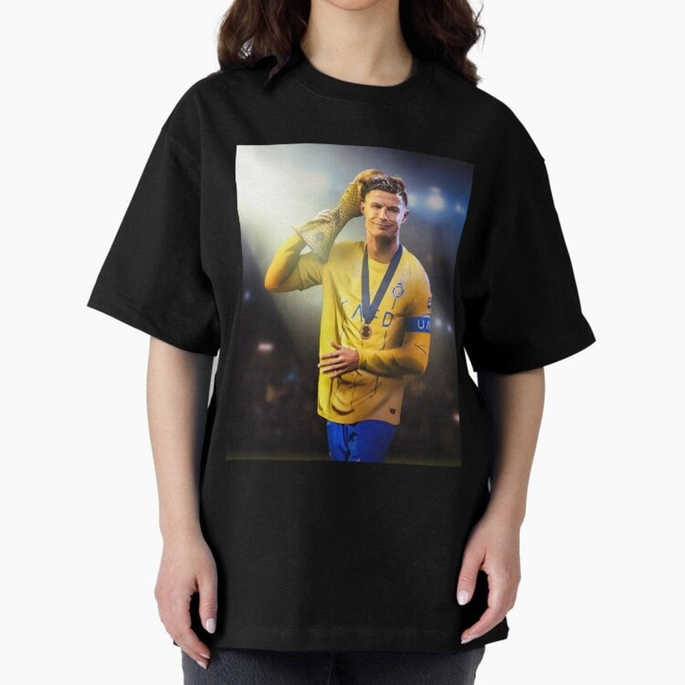 Cristiano Ronaldo Active( Oversized T-Shirt Treasure Match Day Hype around FIFA World Cup 2026 Group Stage, CR7 and Messi, England, Championship Spirit, Famous Goals, Roaring Crowds and International Football Unity; Ideal for Fans Who Follow Messi,