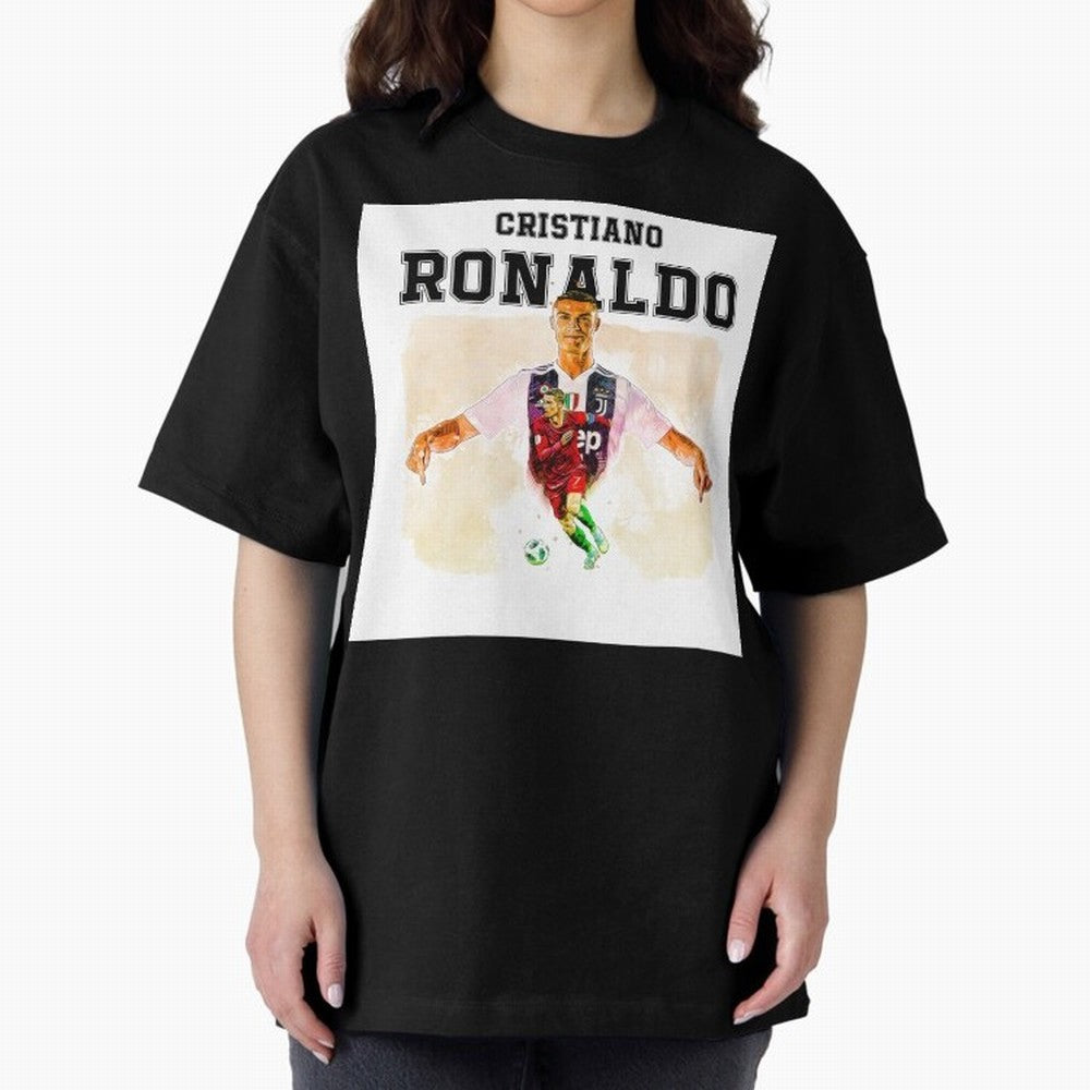 Cristiano Ronaldo 7 Oversized T-Shirt Bring World Football Passion into FIFA World Cup 2026 USA Canada Mexico for Fans of Messi, Neymar and Mbappe and France and Portugal, Bringing Stadium Memories, Football Loyalty, International Chants and