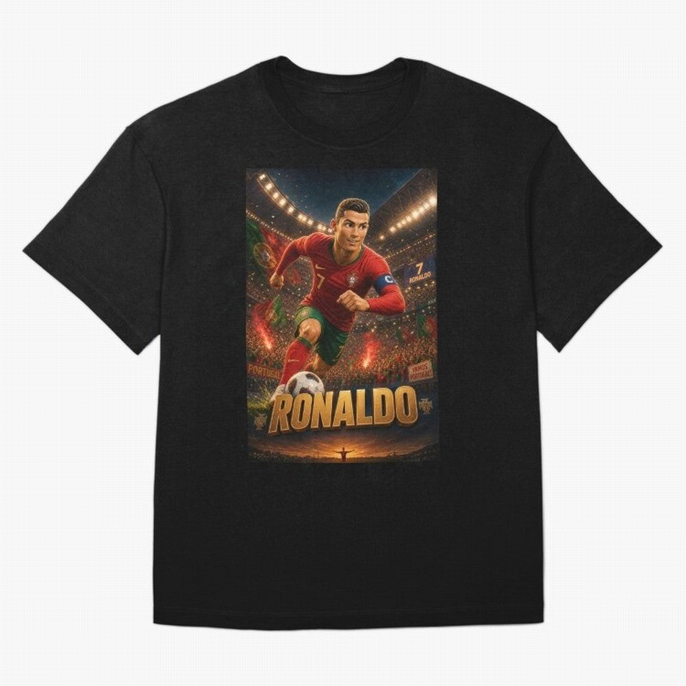 Ronaldo Oversized T-Shirt Build FIFA World Cup 2026 Group Stage for Fans of Cristiano Ronaldo and England and Germany, Bringing Vintage Soccer Flavor, Modern Football Stars, National Flags and Final Night Emotion; Built for Supporters Chasing