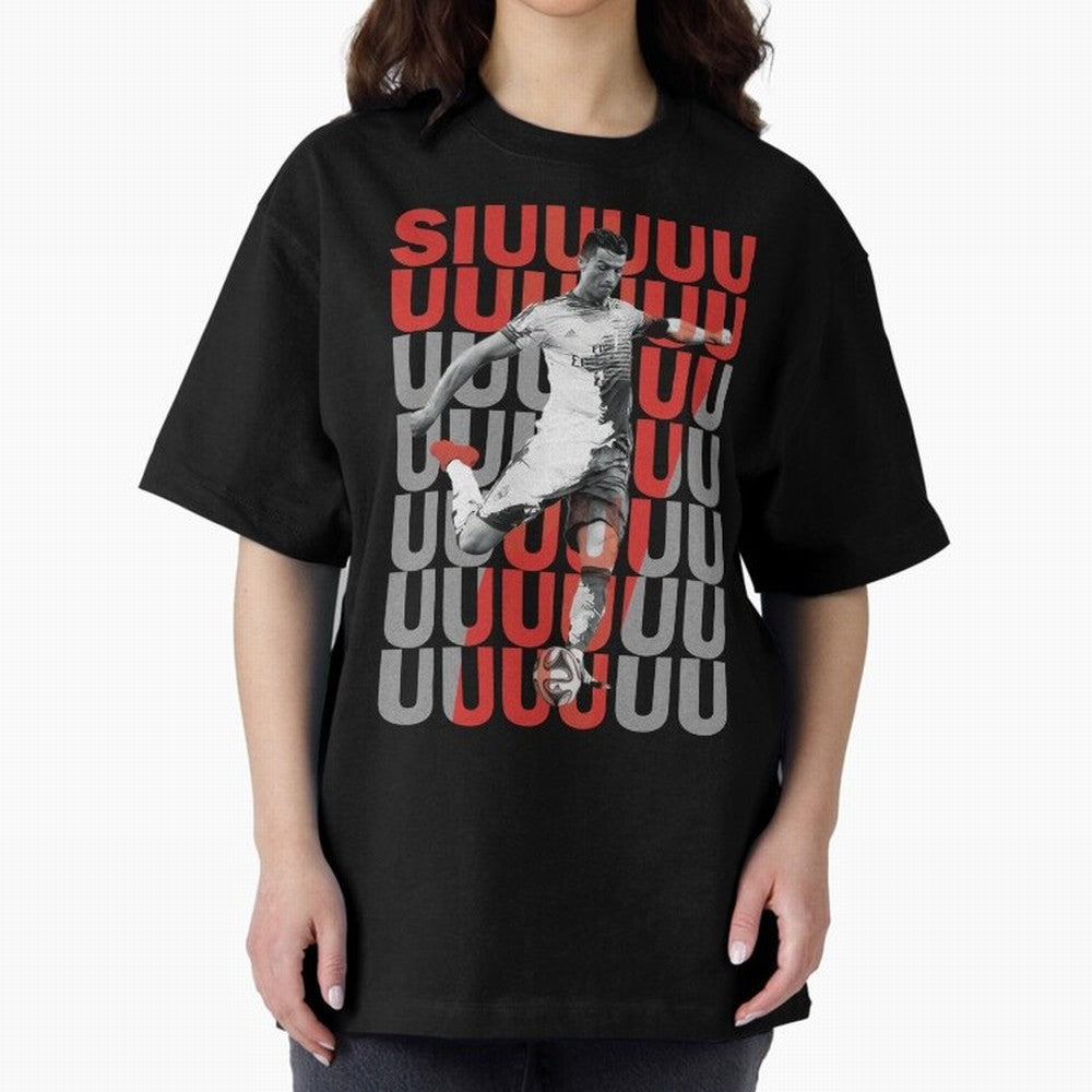 Siuuuuuu Cristiano Ronaldo Classic Oversized T-Shirt Celebrate Rivalries and Pride in FIFA World Cup 2026 USA Canada Mexico for Fans of Messi and Argentina, Bringing Classic Soccer Heritage, Championship Pressure, Fan Loyalty and International
