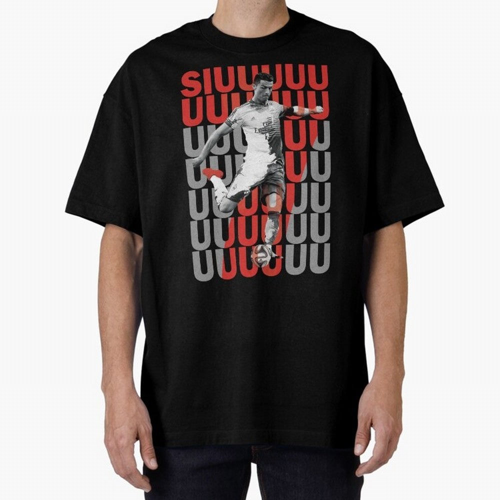 Siuuuuuu Cristiano Ronaldo Classic Oversized T-Shirt Celebrate Rivalries and Pride in FIFA World Cup 2026 USA Canada Mexico for Fans of Messi and Argentina, Bringing Classic Soccer Heritage, Championship Pressure, Fan Loyalty and International