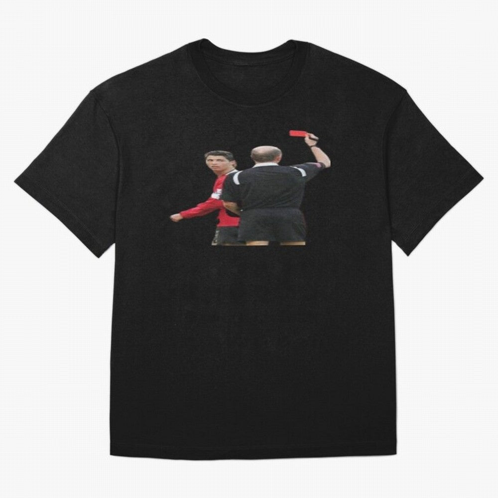 Cristiano Ronaldo Red Card Oversized T-Shirt Make Game Day About Match Day Hype around FIFA World Cup 2026 Group Stage, Haaland, England, Classic Soccer Heritage, Championship Pressure, Fan Loyalty and International Pride; Ideal for Fans Who Follow