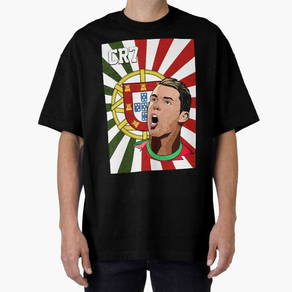 Cristiano Ronaldo 7 Oversized T-Shirt Carry the Dream of the FIFA World Cup 2026 USA Canada Mexico Journey through Cristiano Ronaldo Highlights, Spain Pride, Stadium Chants, National Pride, Trophy Dreams and Unforgettable Football Memories; Created
