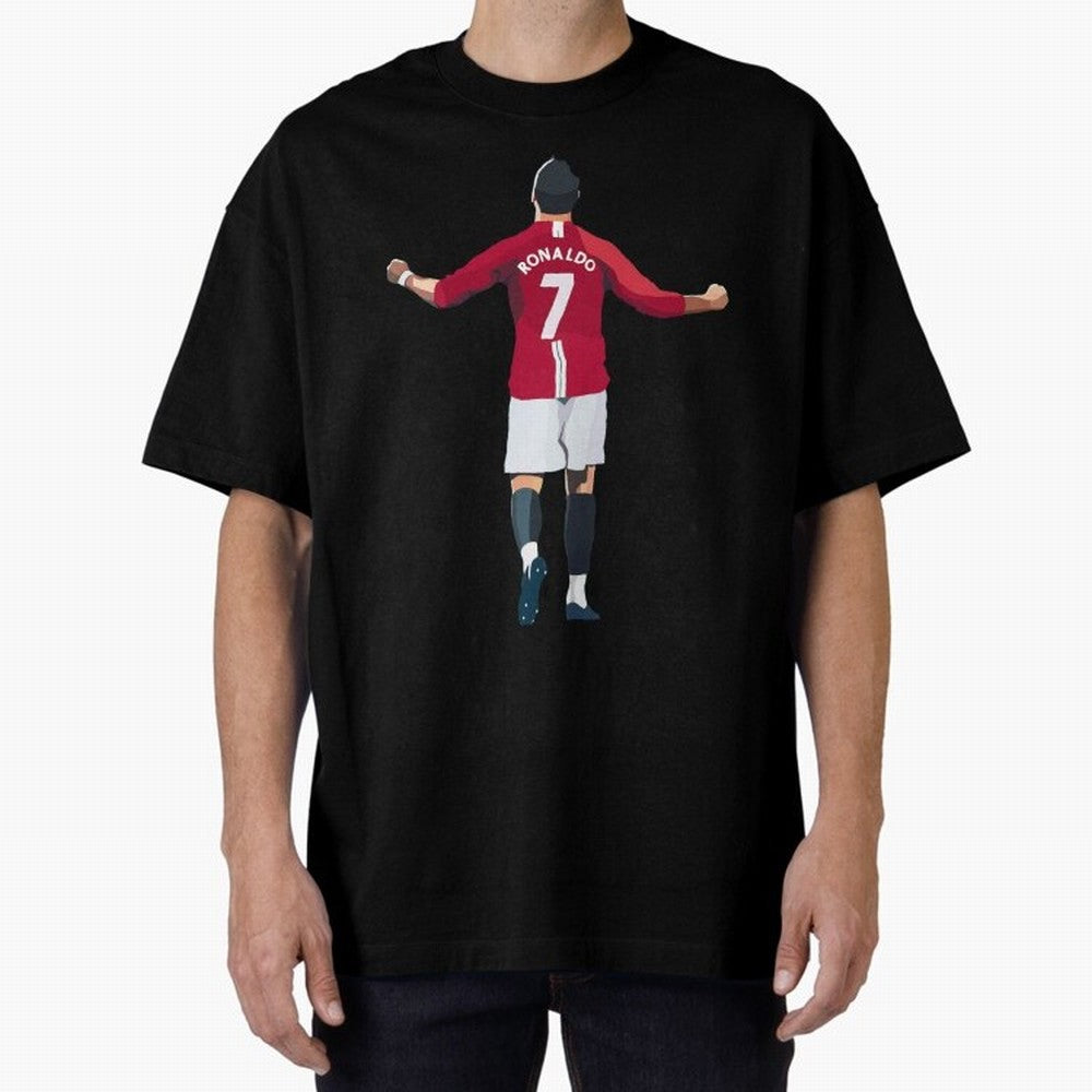 Cristiano Ronaldo Active Oversized T-Shirt Keep Football History Alive during FIFA World Cup 2026 with Haaland and Mbappe, France Energy, Vintage Soccer Flavor, Modern Football Stars, National Flags and Final Night Emotion; Great for Supporters Who