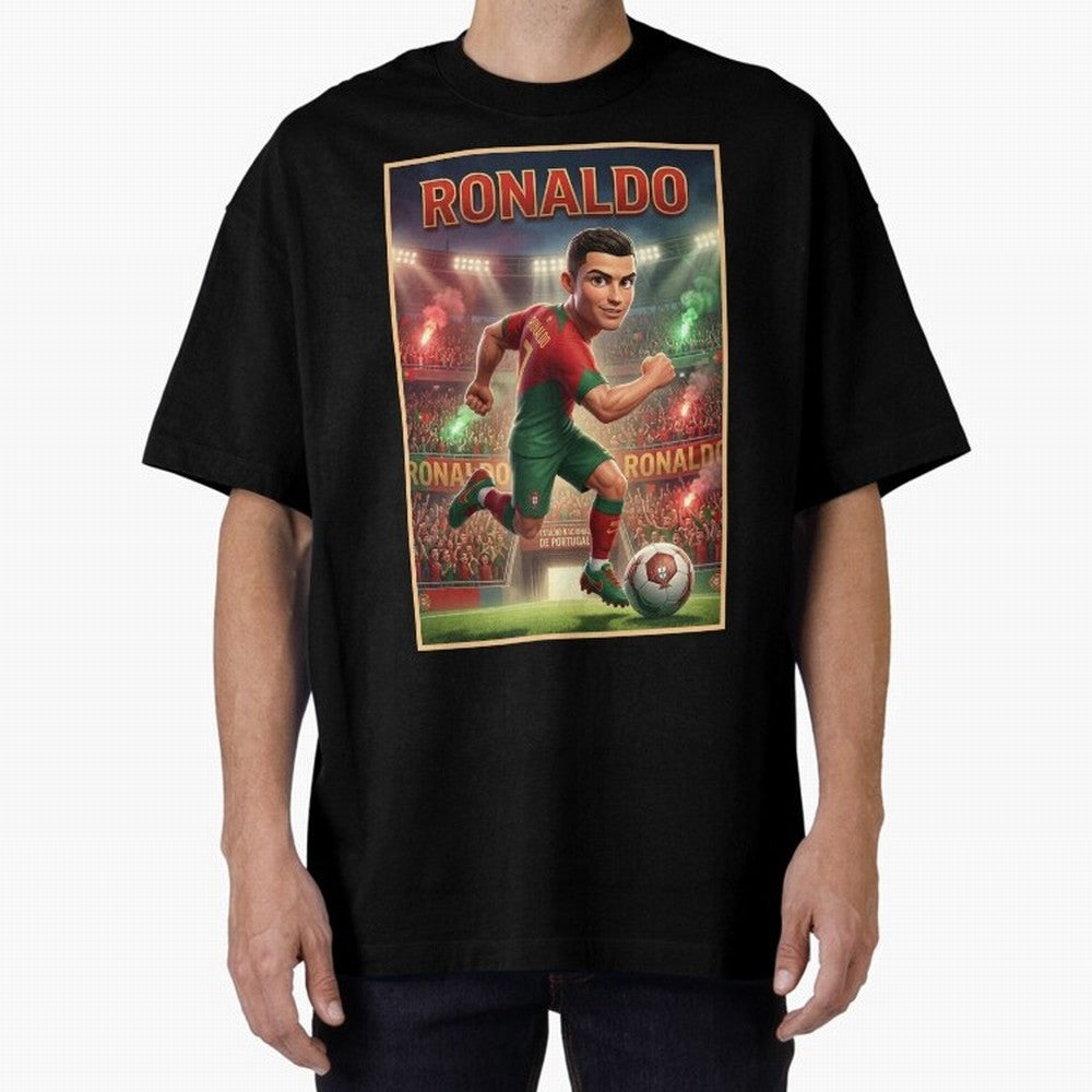 Ronaldo Oversized T-Shirt Show Up for the Glory of FIFA World Cup 2026 USA Canada Mexico Connected to Messi, Neymar and Mbappe, Spain and Netherlands Energy, Classic Soccer Heritage, Championship Pressure, Fan Loyalty and International Pride; Built
