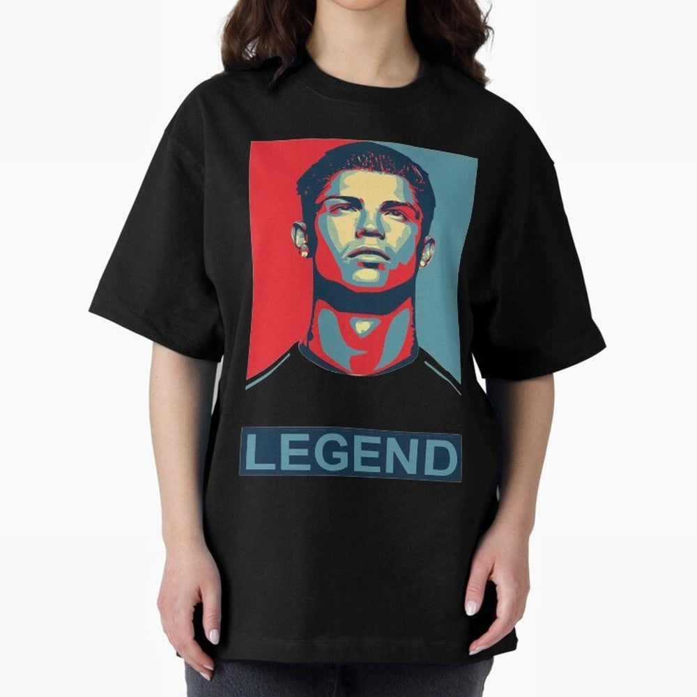 cristiano ronaldo legend Oversized T-Shirt Celebrate Rivalries and Pride in FIFA World Cup 2026 Group Stage for Fans of CR7 and Messi and Portugal, Spain and Germany, Bringing Football History, Final Match Energy, Crowd Noise and Once in a Lifetime