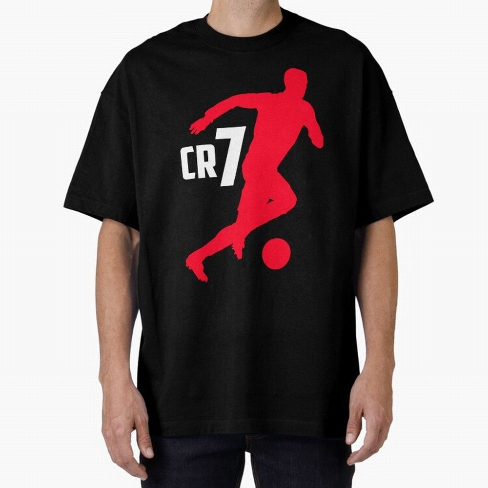 Cristiano Ronaldo Oversized T-Shirt Bring a Vintage Feel to Global Football Passion for FIFA World Cup 2026 Group Stage, Featuring Mbappe and Neymar, Brazil, Fan Favorite Moments, National Team Passion, Big Match Drama and Soccer History; Perfect