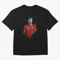 Cristiano Ronaldo splash art Oversized T-Shirt Celebrate Football Heritage in FIFA World Cup 2026 USA Canada Mexico for Fans of Messi, Neymar and Mbappe and Argentina, Bringing Soccer Culture, Superstar Moments, National Team Dreams and Competitive