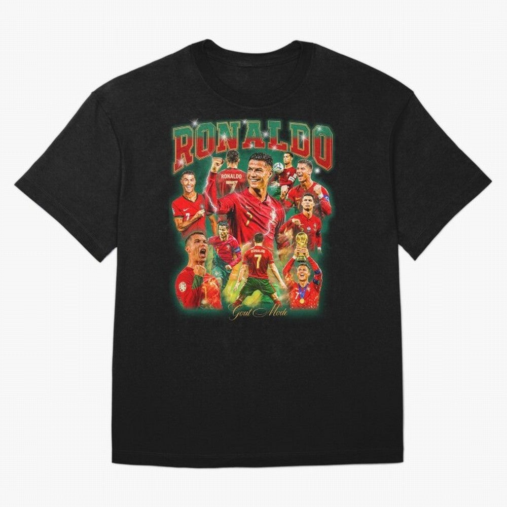 Ronaldo Vintage Bootleg Design Oversized T-Shirt Enjoy the Biggest Football Party of FIFA World Cup 2026 Group Stage Made for Haaland, Netherlands Energy, Stadium Memories, Football Loyalty, International Chants and Championship Tradition; Created