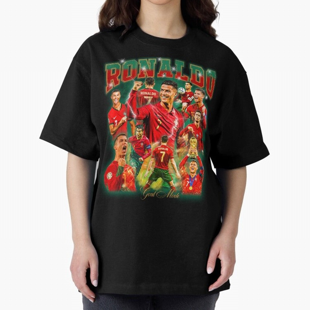 Ronaldo Vintage Bootleg Design Oversized T-Shirt Enjoy the Biggest Football Party of FIFA World Cup 2026 Group Stage Made for Haaland, Netherlands Energy, Stadium Memories, Football Loyalty, International Chants and Championship Tradition; Created