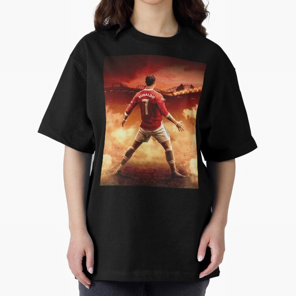 Ronaldo Cr7 Siuuu Manchester,Ronaldo Gifts,Ronaldo Cover,Ronaldo Prints Oversized T-Shirt Celebrate Football Heritage in FIFA World Cup 2026 USA Canada Mexico for Fans of Neymar and Netherlands, Bringing Stadium Memories, Football Loyalty,