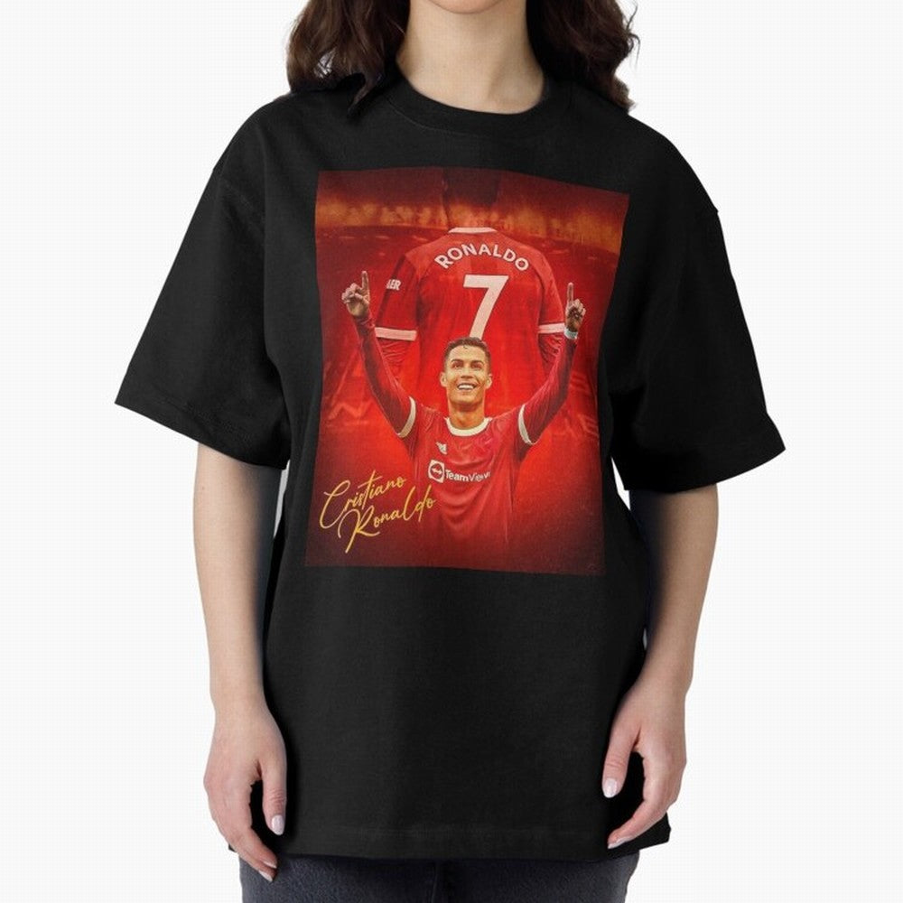 Cristiano Ronaldo Poster Oversized T-Shirt Share Global Football Passion for FIFA World Cup 2026 USA Canada Mexico, Made for Neymar, Haaland and Cristiano Ronaldo, France, Soccer Culture, Superstar Moments, National Team Dreams and Competitive