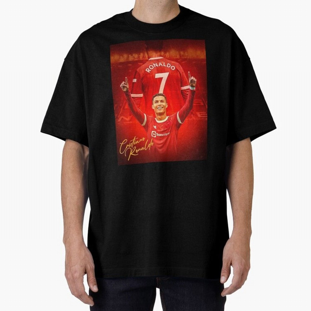 Cristiano Ronaldo Poster Oversized T-Shirt Share Global Football Passion for FIFA World Cup 2026 USA Canada Mexico, Made for Neymar, Haaland and Cristiano Ronaldo, France, Soccer Culture, Superstar Moments, National Team Dreams and Competitive