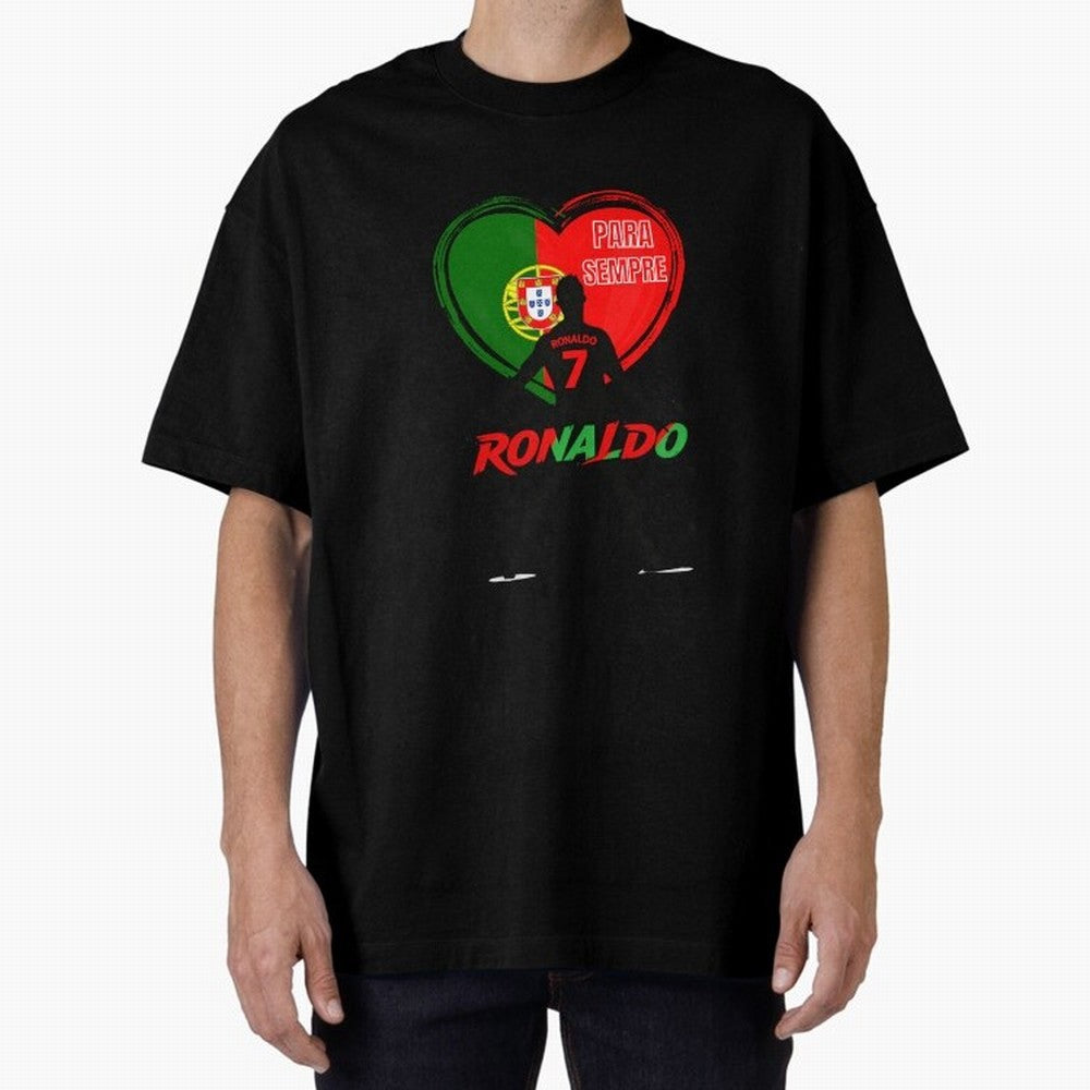 Love Cristiano Ronaldo Oversized T-Shirt Make Game Day About FIFA World Cup 2026 Group Stage for Fans of Mbappe and Neymar and France, Bringing Classic Soccer Heritage, Championship Pressure, Fan Loyalty and International Pride; Perfect for People