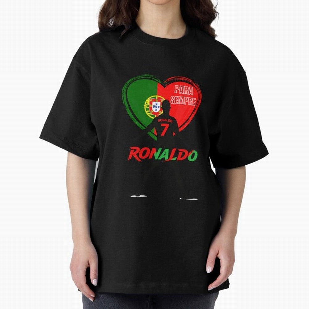 Love Cristiano Ronaldo Oversized T-Shirt Make Game Day About FIFA World Cup 2026 Group Stage for Fans of Mbappe and Neymar and France, Bringing Classic Soccer Heritage, Championship Pressure, Fan Loyalty and International Pride; Perfect for People