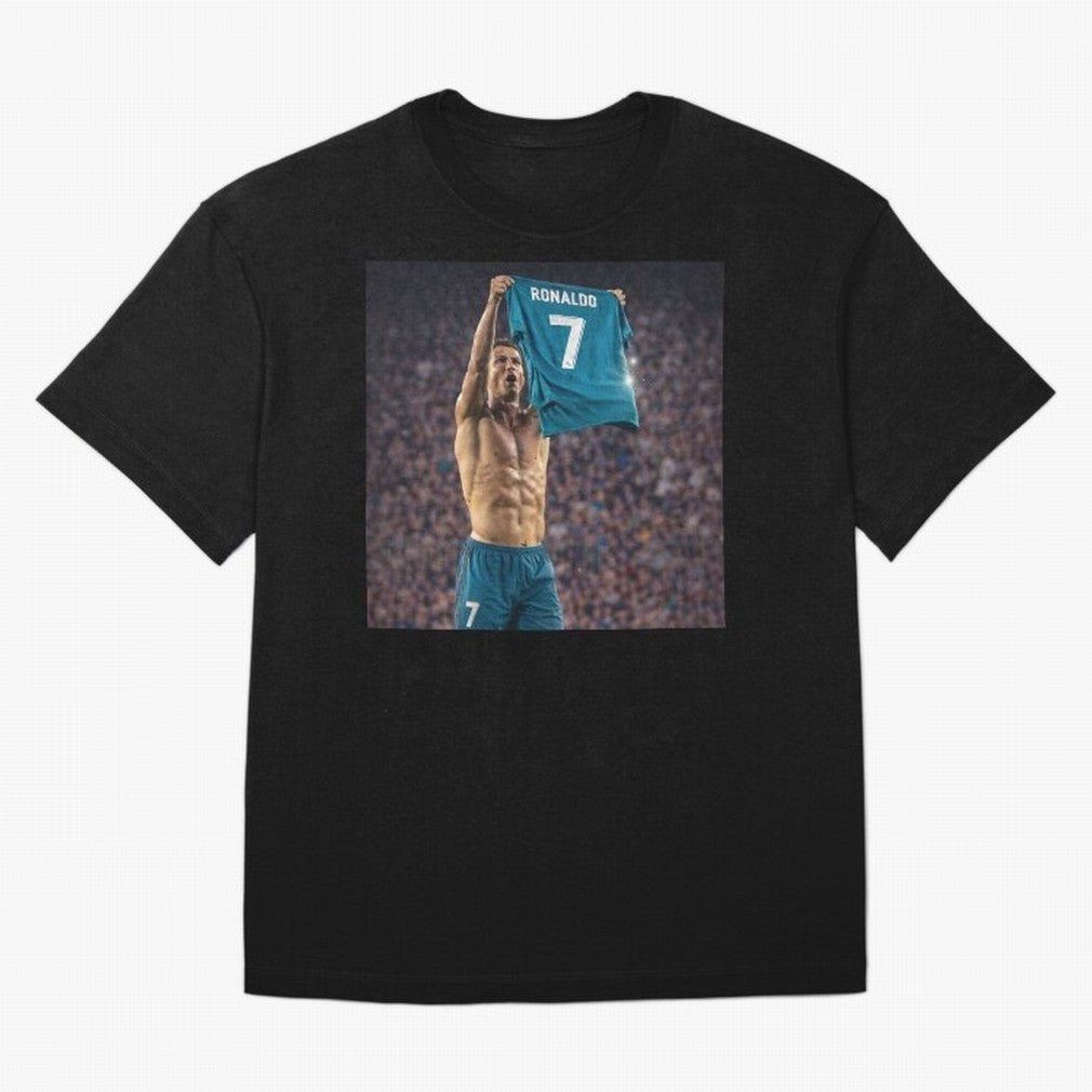 Ronaldo Holding Number Seven Shirt Oversized T-Shirt Get Ready for FIFA World Cup 2026 for Fans of CR7 and Messi and Argentina and Brazil, Bringing Football History, Final Match Energy, Crowd Noise and Once in a Lifetime Moments; Created for Match