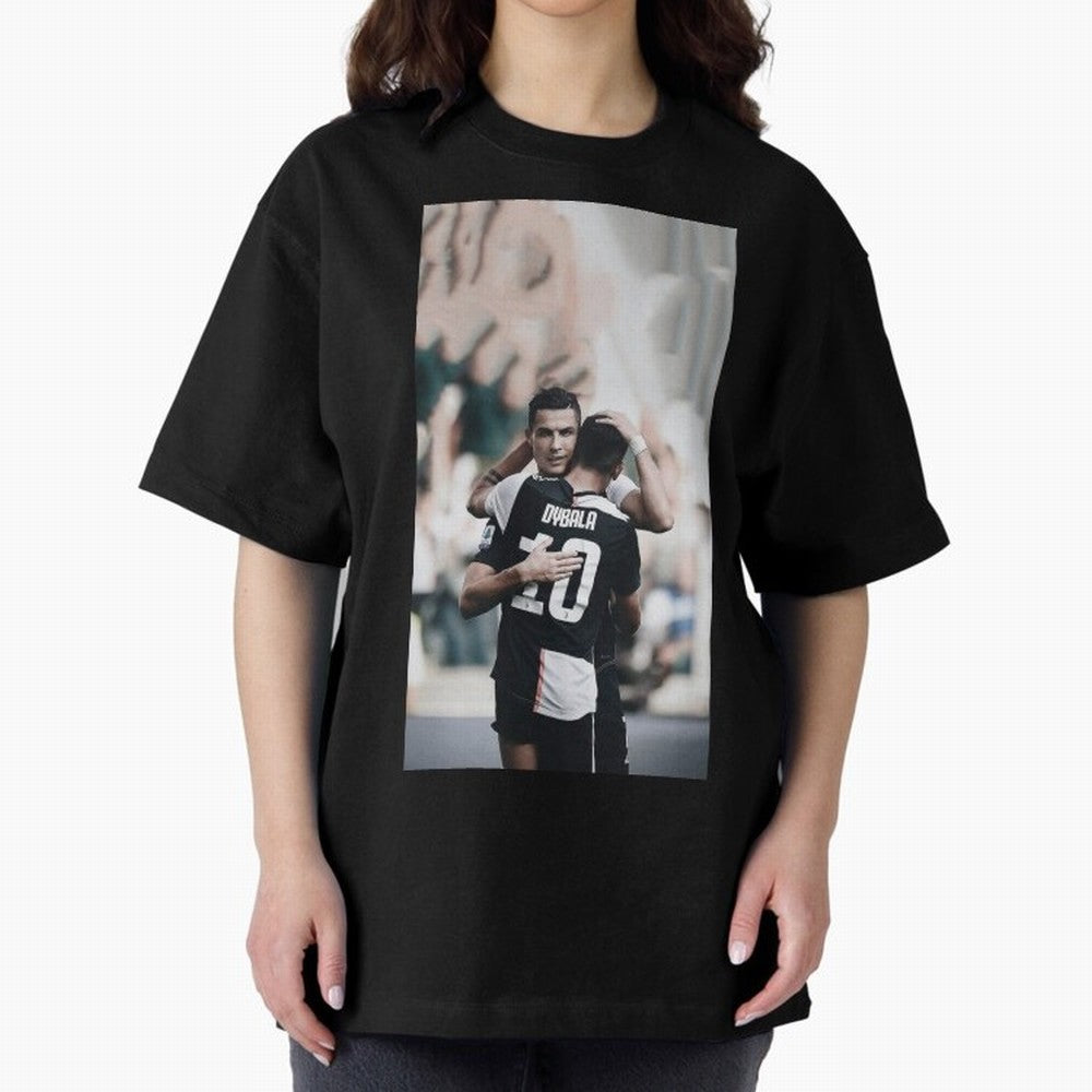ronaldo with dybala Oversized T-Shirt Follow the Final Road of FIFA World Cup 2026 Inspired by Haaland, France Energy, Football History, Final Match Energy, Crowd Noise and Once in a Lifetime Moments; Perfect for Fans, Collectors, Family